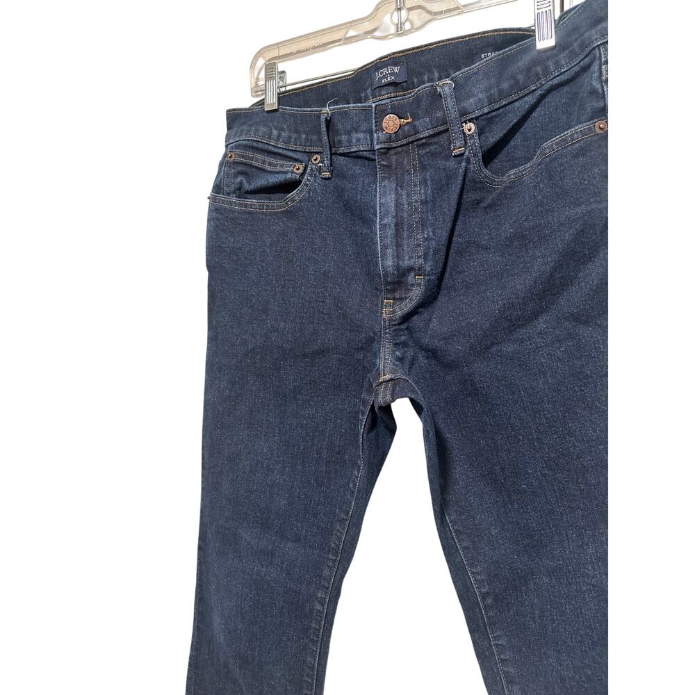 J.Crew Men's Flex Straight Leg Dark Wash Jeans W32 L32 - Picture 7 of 8